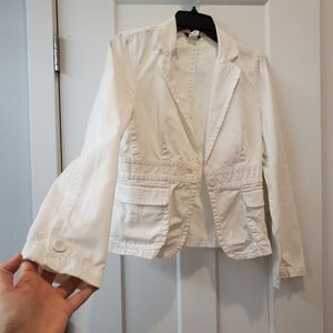 Jcrew Womens Distressed White Blazer